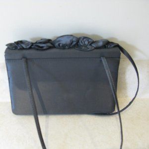 Gray rose evening bag